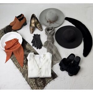 Women's Cottagecore Bundle – Hats Shoes Gloves Scarf Cardigan Decor Naturecore